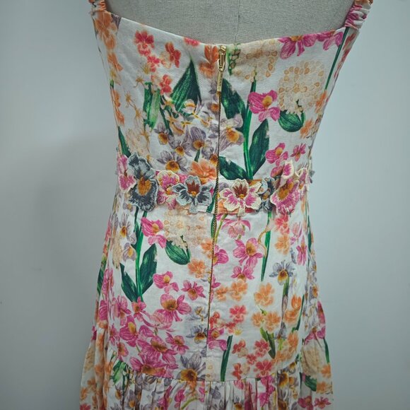 Agua By Agua Bendita lima jardiniera' floral-print linen maxi dress - Picture 8 of 15